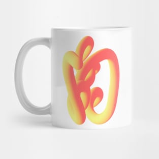 Fluid geometric orange abstract shape worm Mug